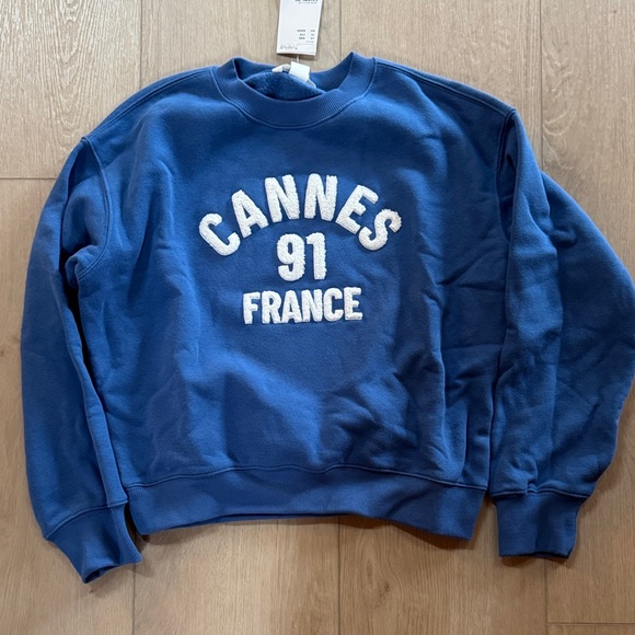 H&M Tops - H&M Women’s Cannes 91 France Sweatshirt NWT